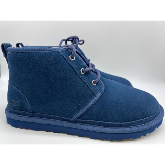 UGG Neumel Navy Suede Shearling Low Chukka Ankle Boots 3236 Men’s Size 10📦